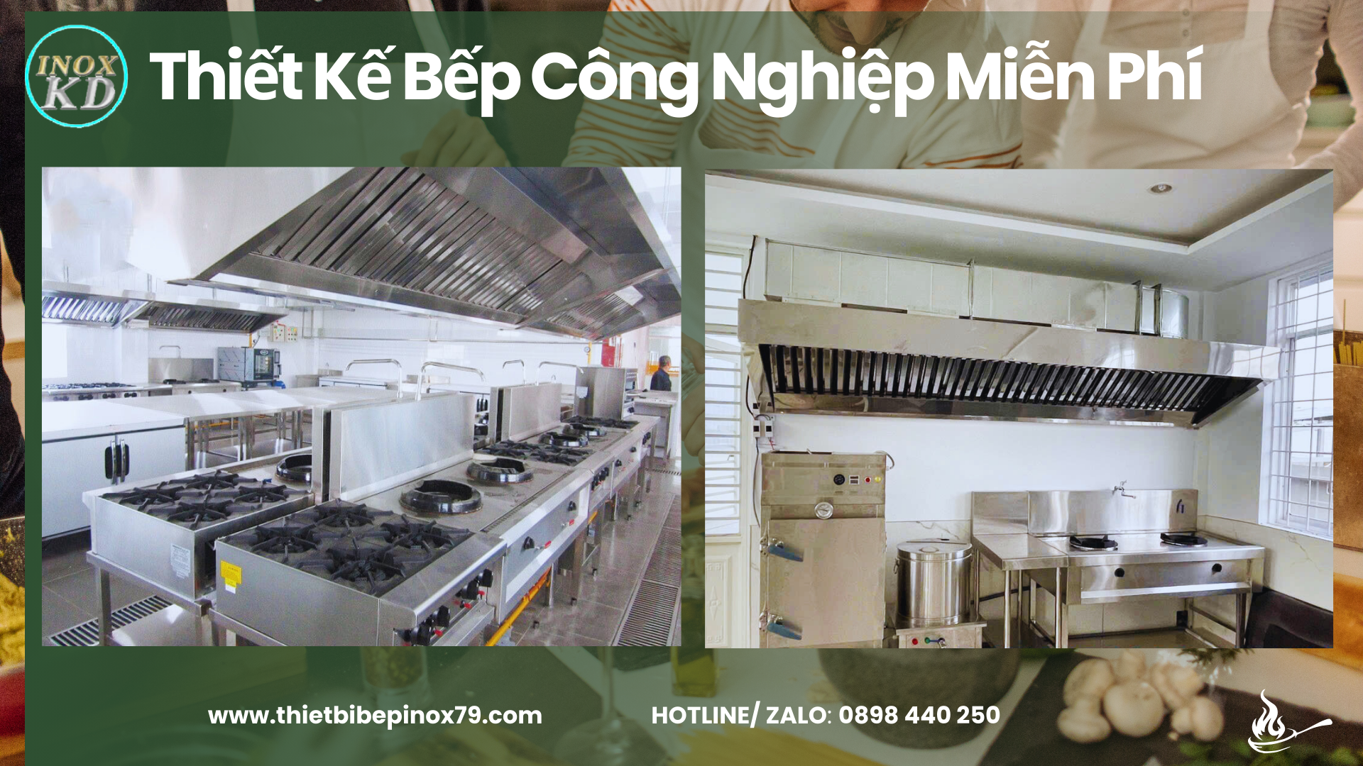 thiết kế bếp công nghiệp