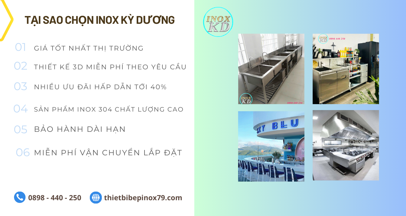 thiết bị inox nhà hàng 