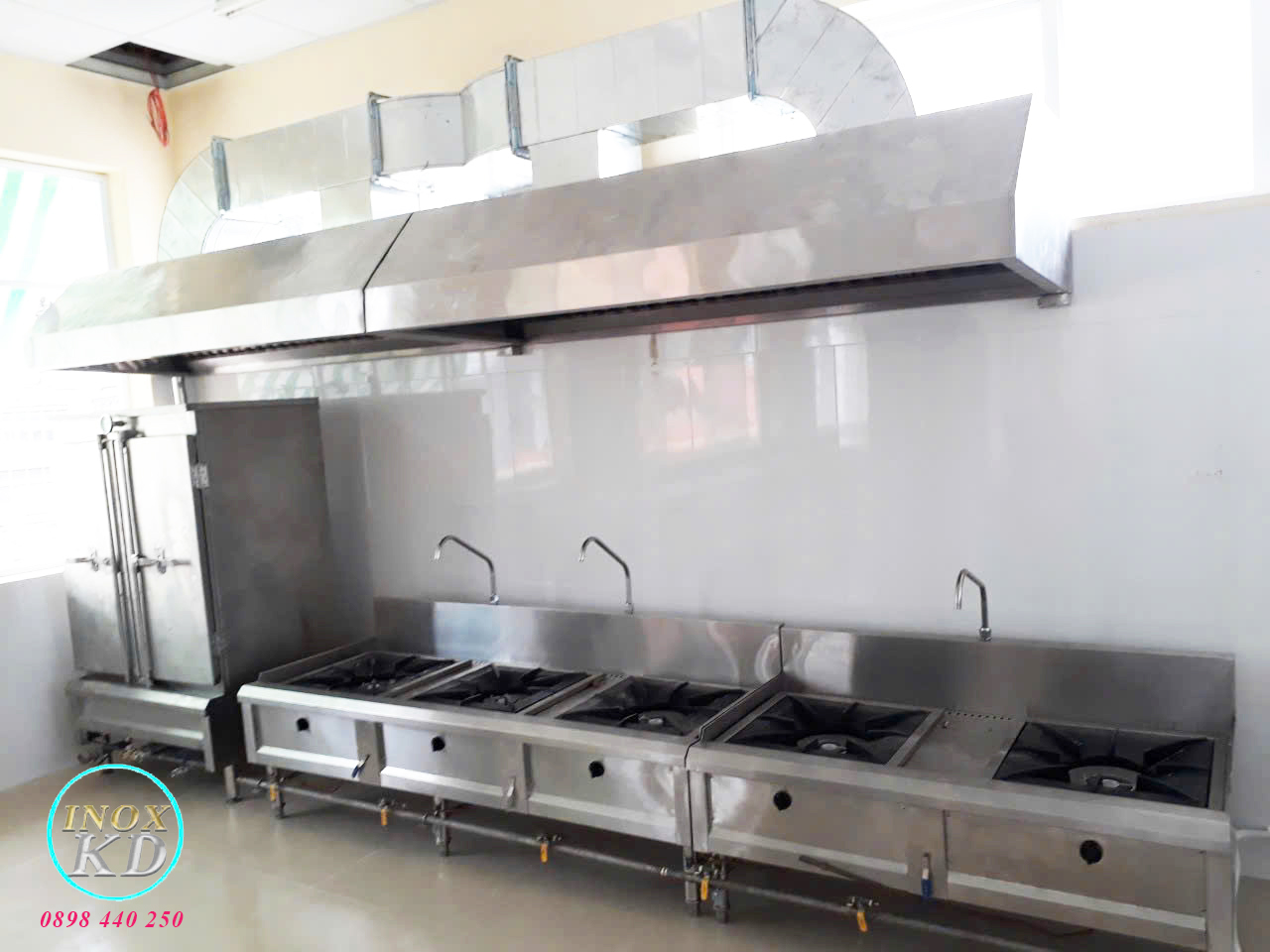 bếp công nghiệp inox trường học