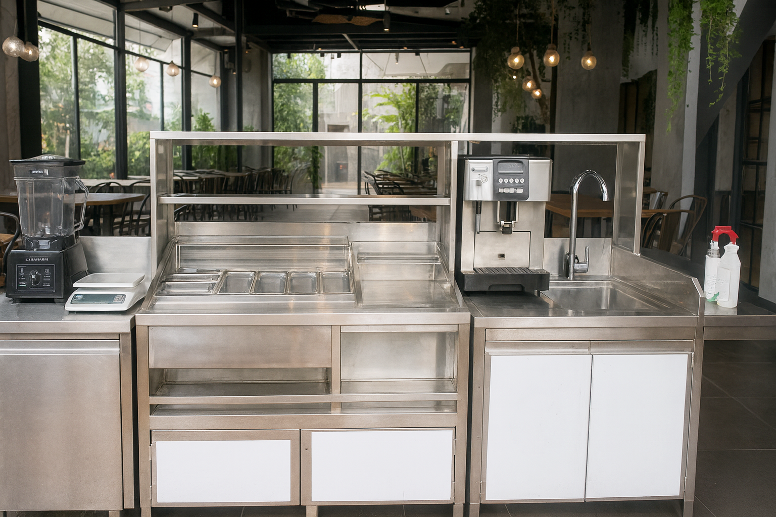 quầy pha chế inox