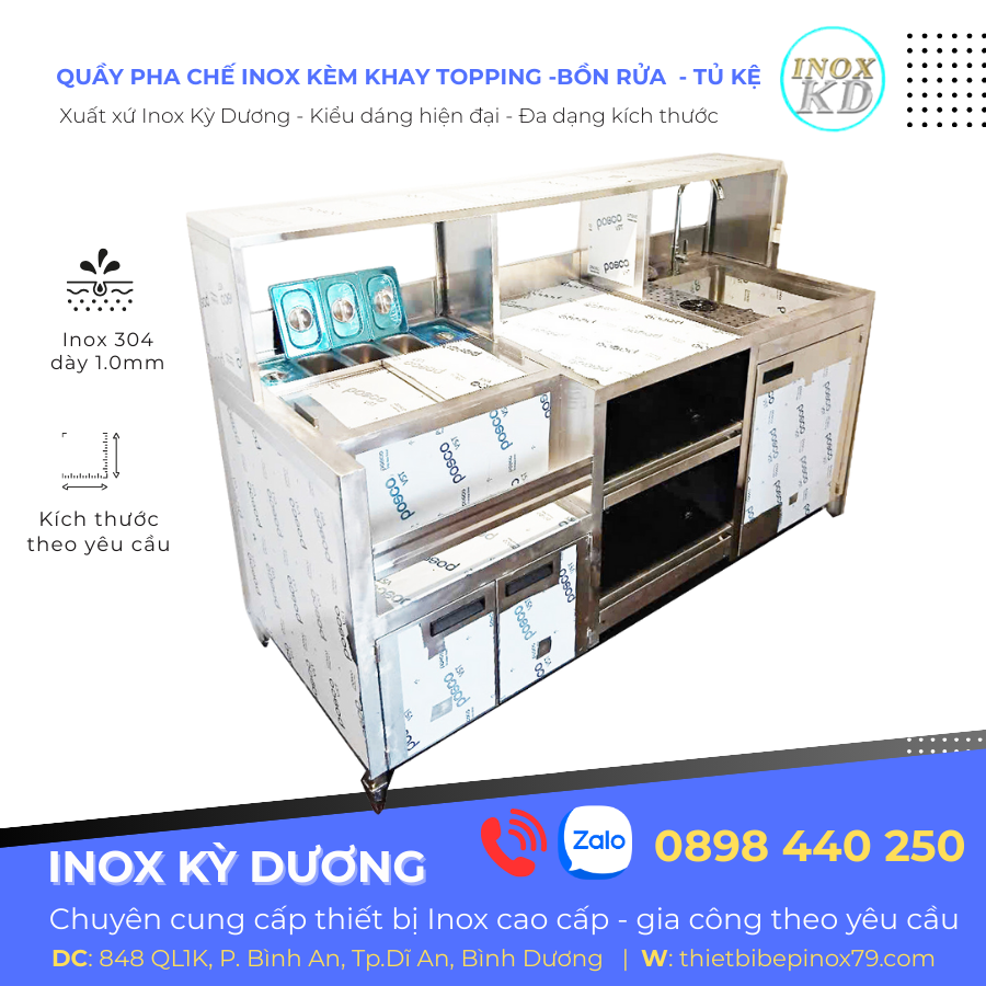 quầy bar inox kỳ dương