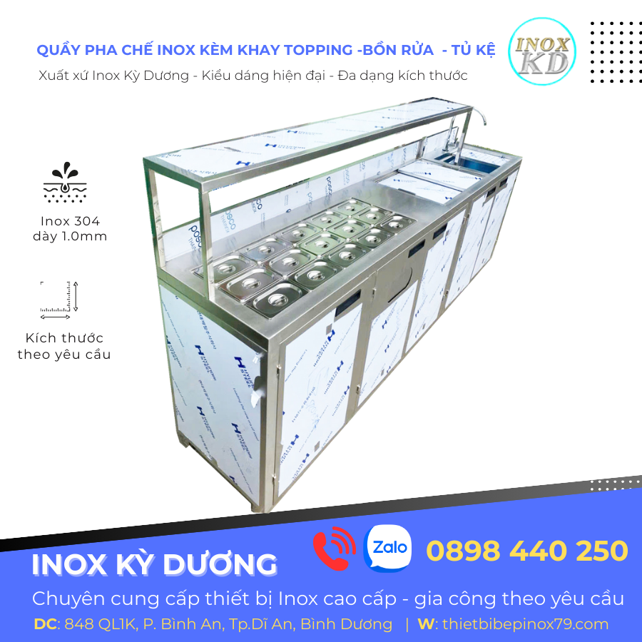 quay pha che inox ky duong