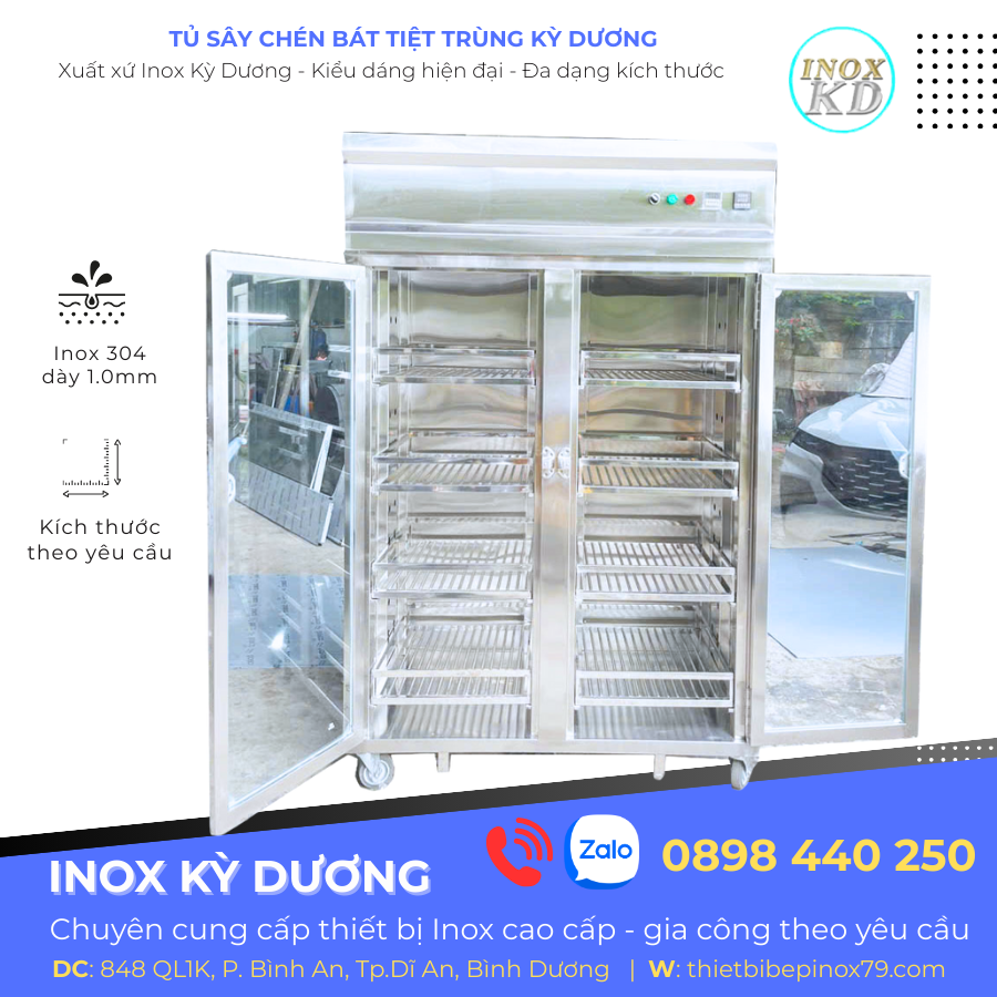 máy sấy chén inox