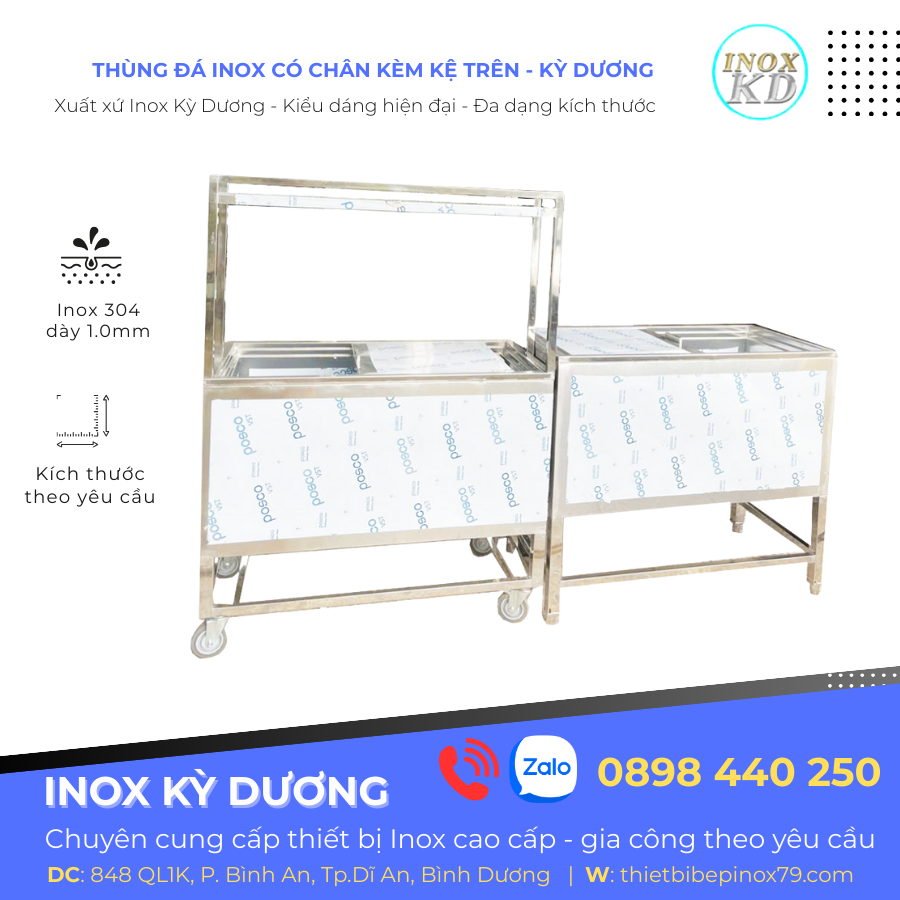 thùng đá inox kỳ dương
