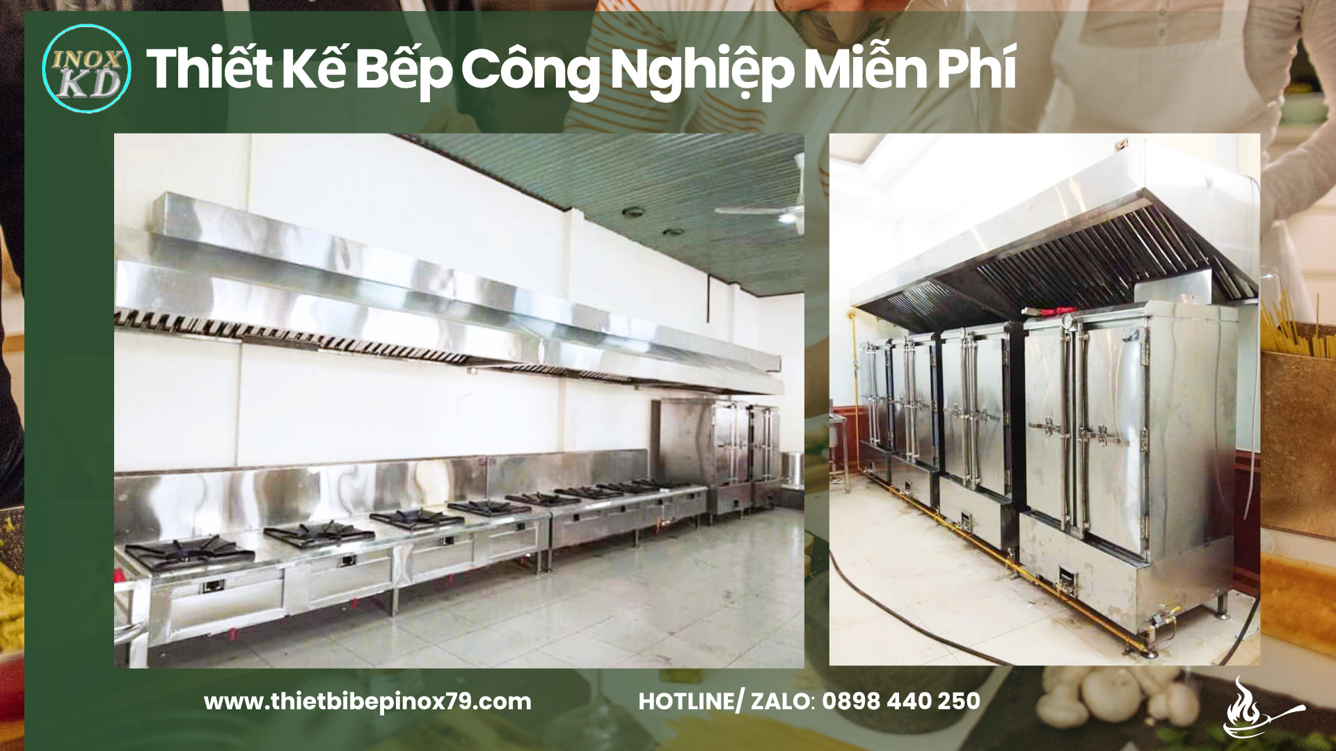 thi công bếp công nghiệp trọn gói