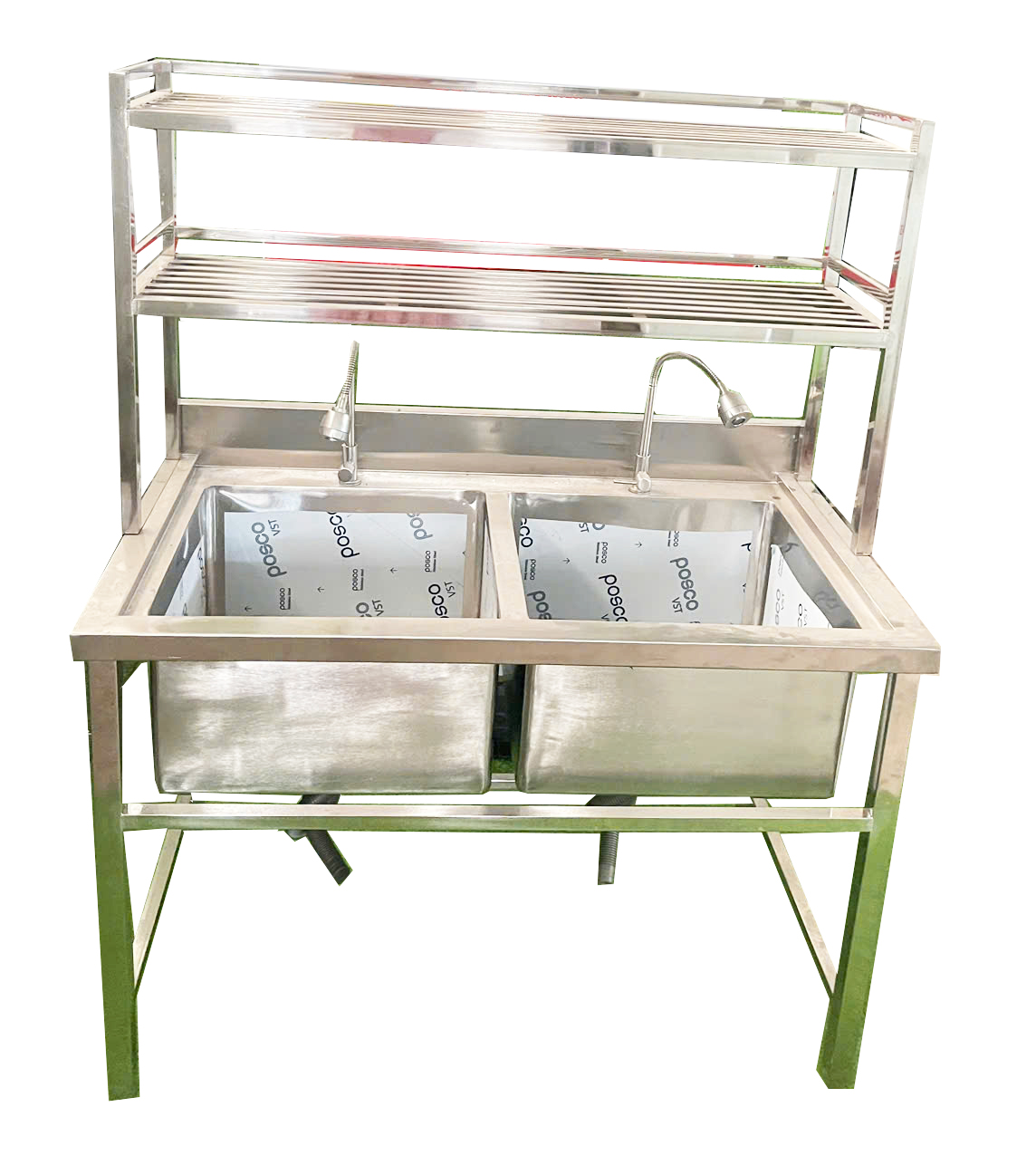 chậu rửa inox có chân