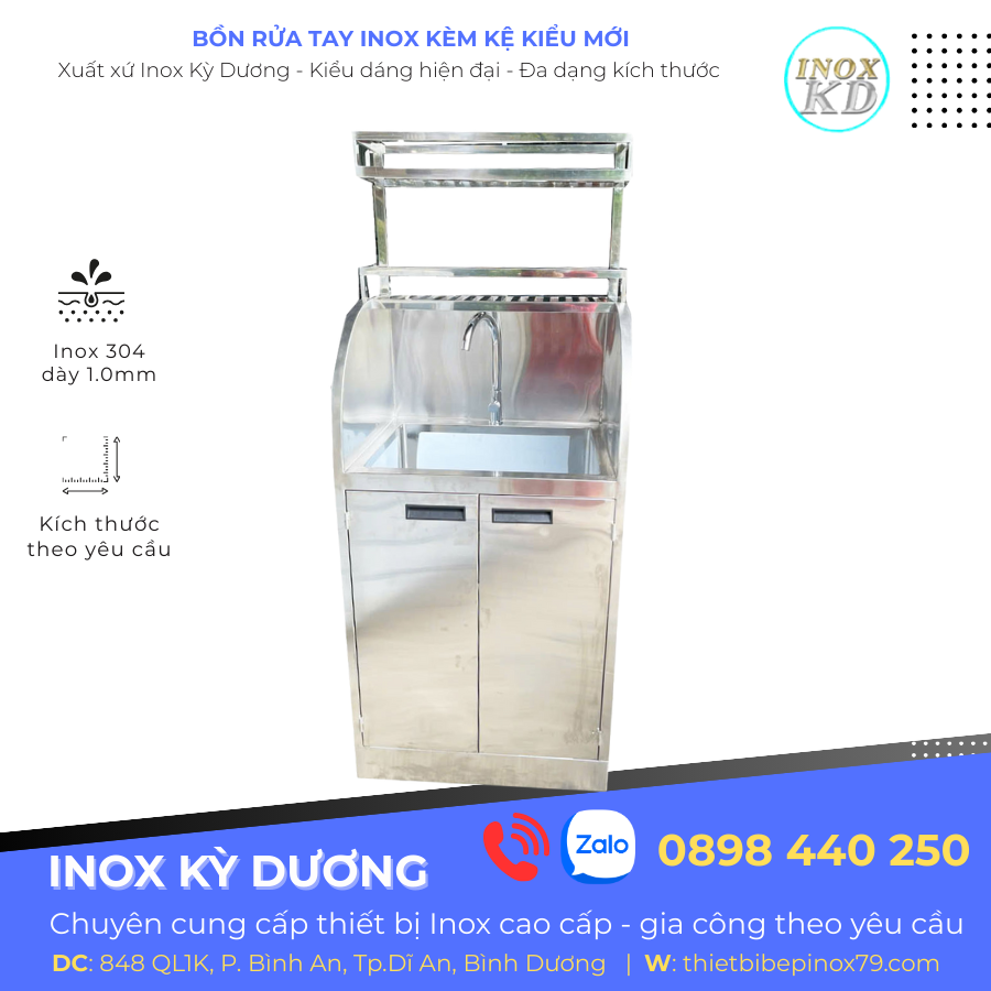 tủ chậu rửa inox