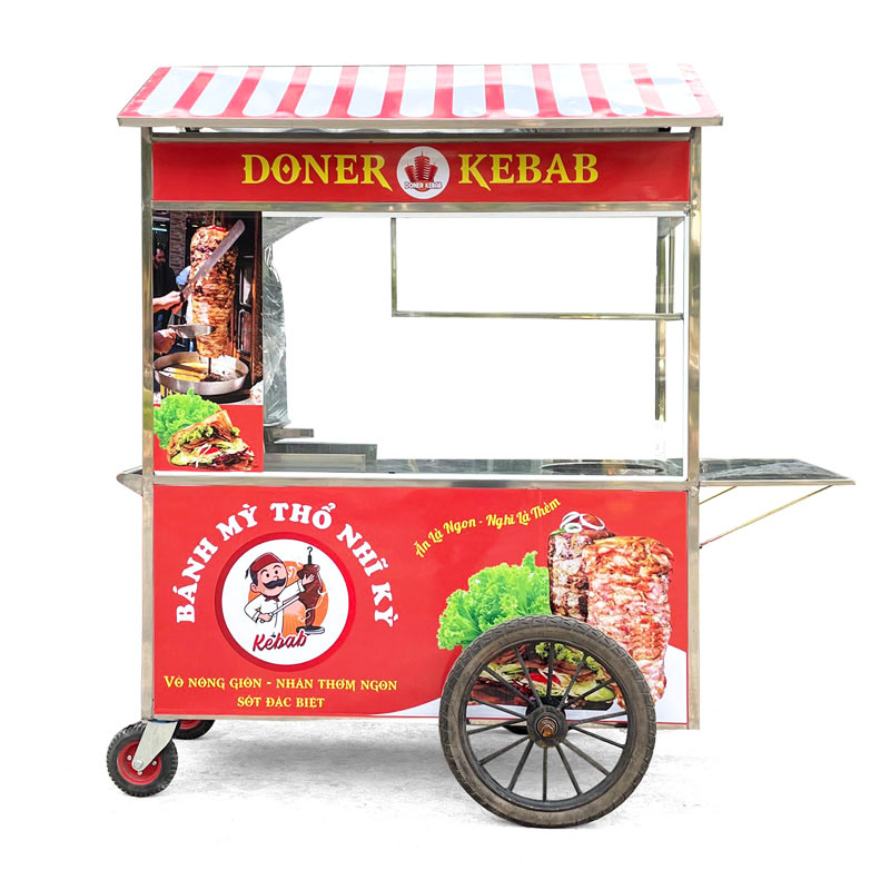 xe đẩy bán hàng inox