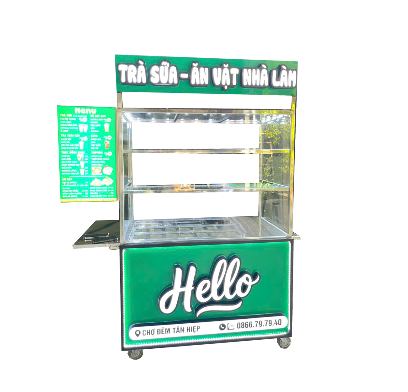 xe trà sữa đẹp di động