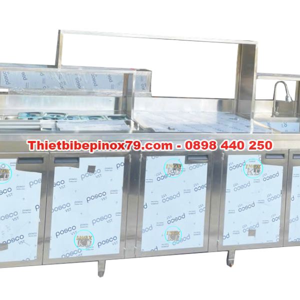 QUẦY PHA CHẾ TRÀ SỮA INOX 304 