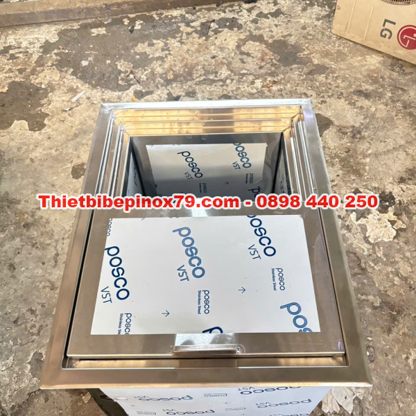 THÙNG ĐÁ INOX 304 ÂM QUẦY BẢO QUẢN ĐÁ CHUYÊN NGHIỆP, GIỮ ĐÁ LÂU TAN