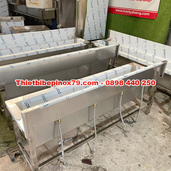 CHẬU RỬA INOX 304 NHIỀU VÒI DÀNH CHO TRẺ EM VÀ NGƯỜI LỚN GIA CÔNG THEO KÍCH THƯỚC YÊU CẦU