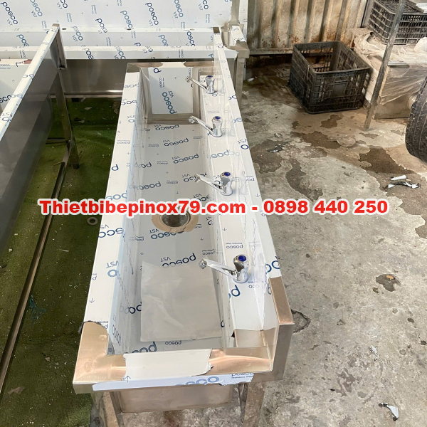 CHẬU RỬA INOX 304 NHIỀU VÒI DÀNH CHO TRẺ EM VÀ NGƯỜI LỚN GIA CÔNG THEO KÍCH THƯỚC YÊU CẦU