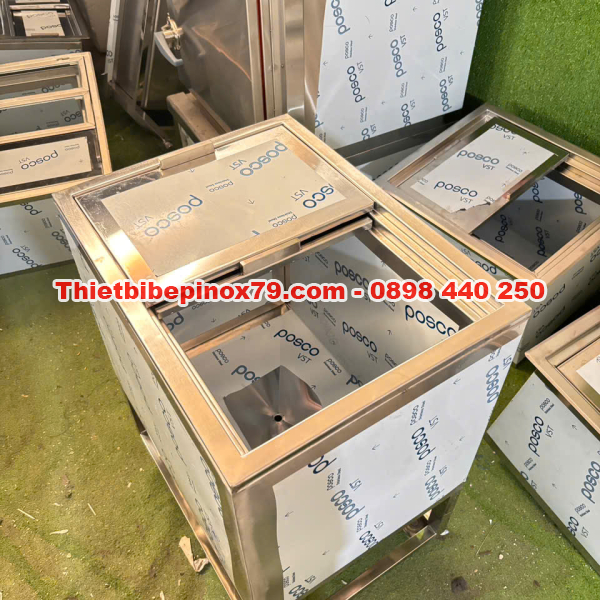 THÙNG ĐÁ INOX 304 CÓ CHÂN DI CHUYỂN LINH HOẠT TRONG KHÔNG GIAN HẸP, GIỮ NHIỆT TỐT