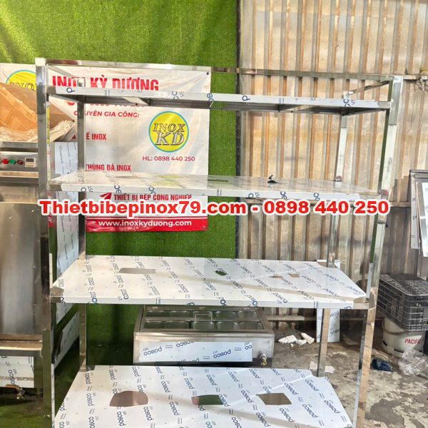 KỆ PHẲNG 4 TẦNG INOX 304 GIẢI PHÁP LƯU TRỮ TIỆN LỢI, CHUYÊN NGHIỆP, GỌN GÀNG CHO MỌI KHÔNG GIAN