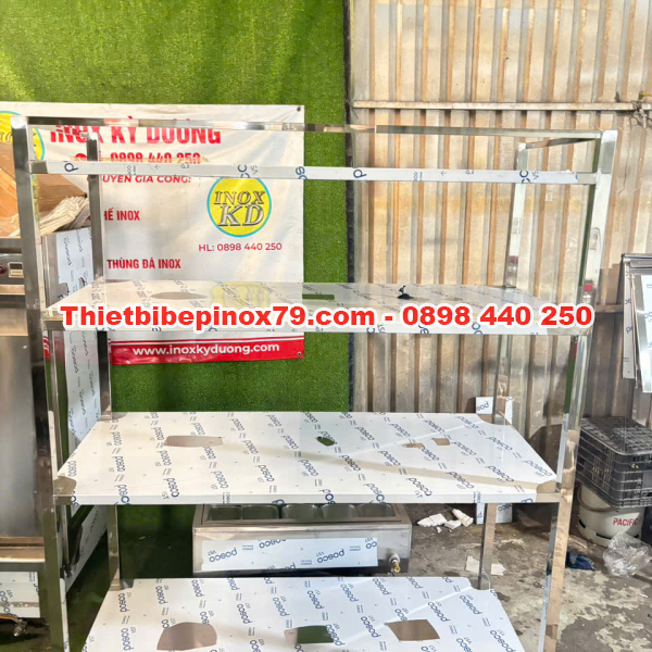 KỆ PHẲNG 4 TẦNG INOX 304 GIẢI PHÁP LƯU TRỮ TIỆN LỢI, CHUYÊN NGHIỆP, GỌN GÀNG CHO MỌI KHÔNG GIAN