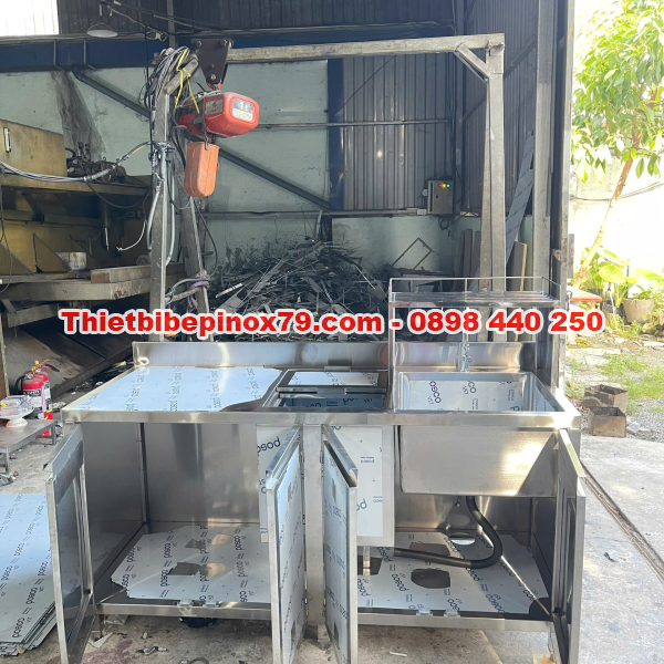 QUẦY PHA CHẾ INOX 304 ĐA NĂNG TÍCH HỢP ĐẦY ĐỦ CÔNG NĂNG THIẾT KẾ CHUYÊN NGHIỆP 
