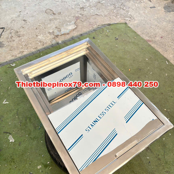 THÙNG ĐÁ INOX 304 ÂM QUẦY – THIẾT KẾ THÔNG MINH, GIỮ ĐÁ LẠNH LÂU, TỐI ƯU KHÔNG GIAN PHA CHẾ