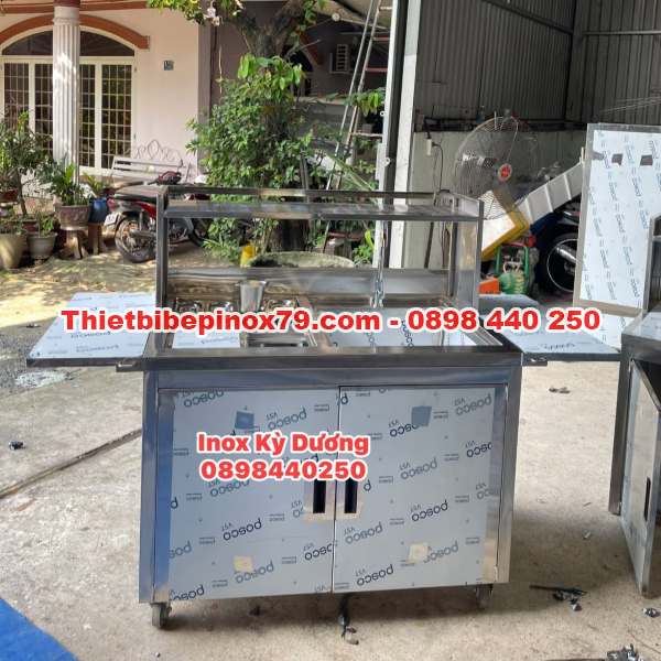 QUẦY PHA CHẾ NHỎ GỌN ĐA NĂNG TÍCH HỢP THÙNG ĐÁ VÀ CHẬU RỬA CHO QUÁN CÀ PHÊ, TRÀ SỮA