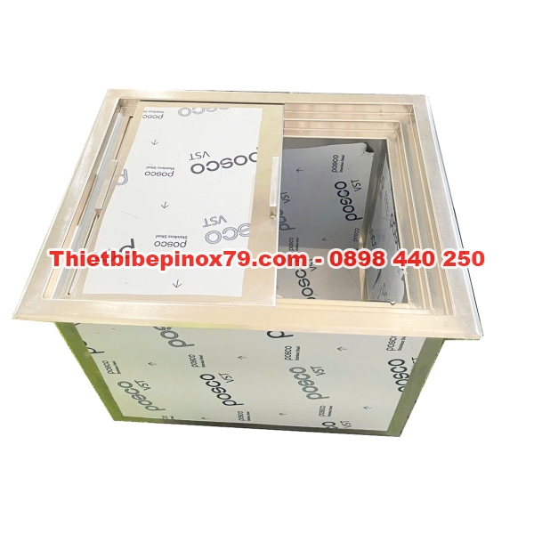 THÙNG ĐÁ INOX 304 ÂM QUẦY GIỮ ĐÁ 2 NGÀY