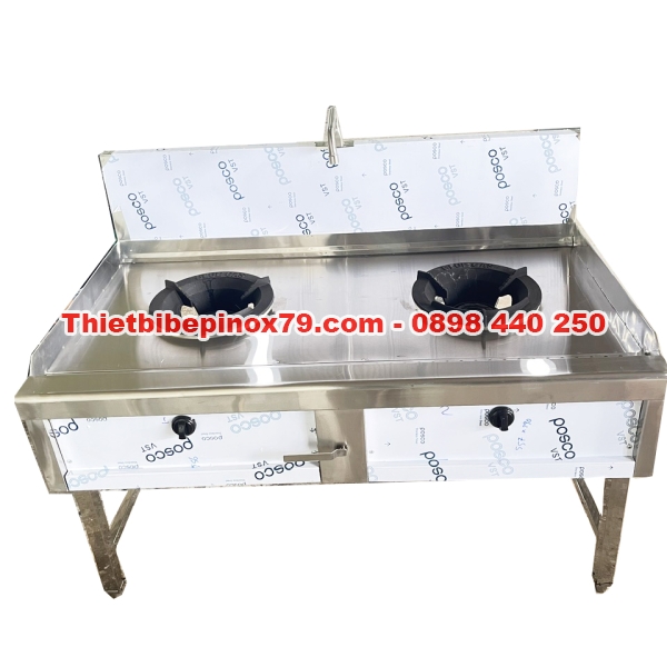 BẾP Á 2 HỌNG KIỀNG TÔ CÓ RÃNH THOÁT NƯỚC SẢN XUẤT TẠI XƯỞNG