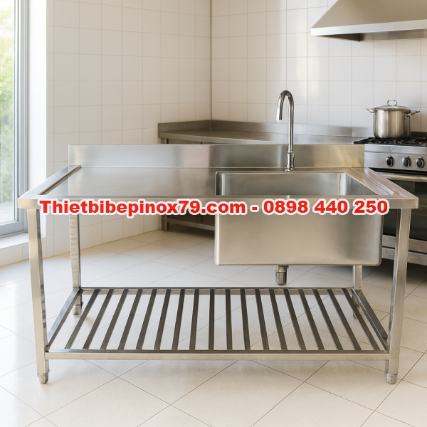 Chậu Rửa Inox Có Chân C04