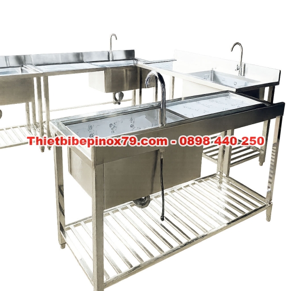 Chậu Rửa Inox Có Chân C04