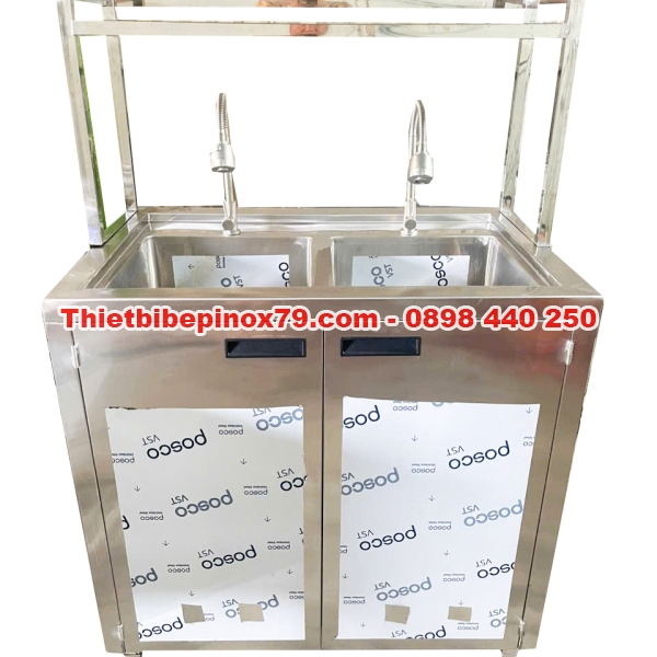 TỦ CHẬU RỬA INOX HAI HỌC