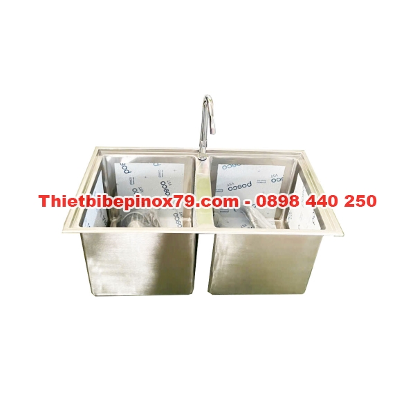 Bồn Rửa Chén Đôi Âm Lắp Âm Bàn Bếp C03