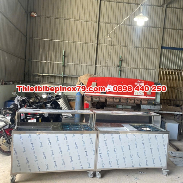 THÙNG ĐÁ INOX CHUỖI  HỒNG TRÀ NGÔ GIA