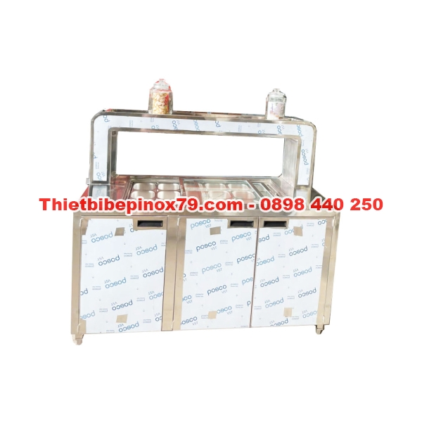 Quầy Pha Chế Kèm Kệ và Khay Topping Giá Rẻ