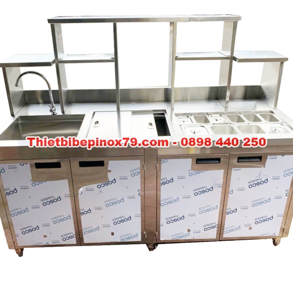 QUẦY PHA CHẾ INOX GIÚP CHO KHU PHA CHẾ SẠCH ĐẸP