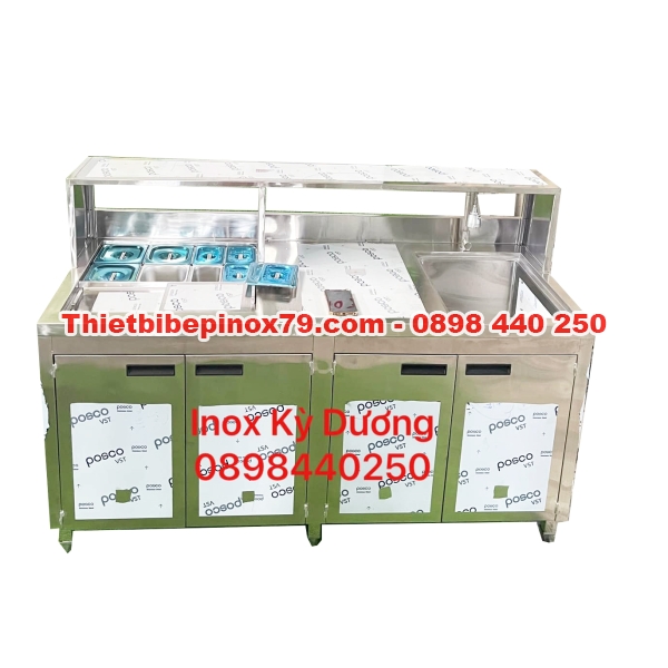 QUẦY PHA CHẾ INOX GIÚP CHO KHU PHA CHẾ SẠCH ĐẸP