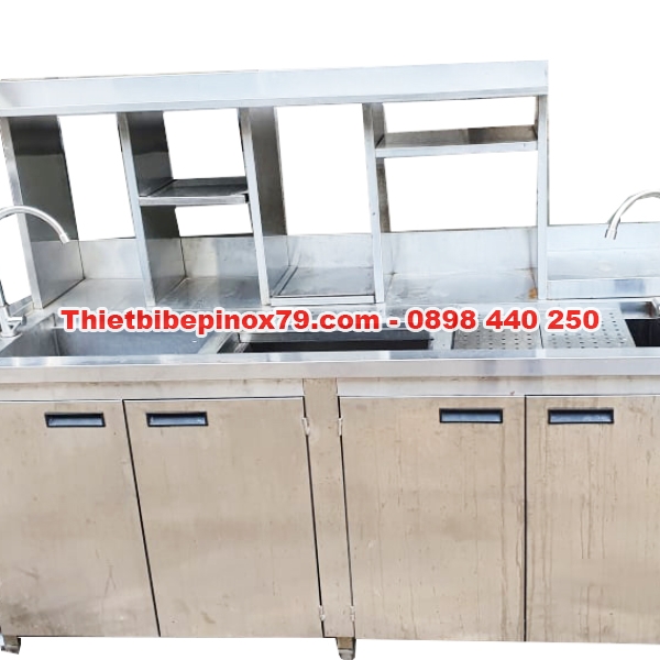 QUẦY INOX PHA CHẾ TRÀ SỮA