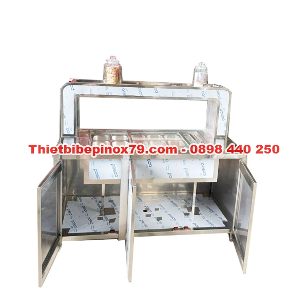 Quầy Pha Chế Kèm Kệ và Khay Topping Giá Rẻ