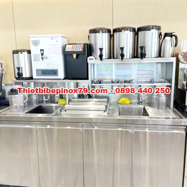 QUẦY INOX PHA CHẾ TRÀ SỮA