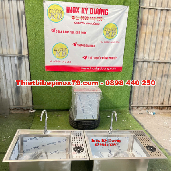 CHẬU RỬA INOX ÂM QUẦY 1 HỐ CÓ VÒI – GIẢI PHÁP TỐI ƯU CHO QUẦY PHA CHẾ VÀ BẾP CÔNG NGHIỆP