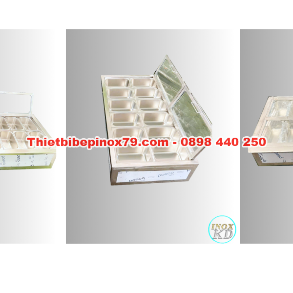 Top Mẫu Thùng Đá Inox Có Khay Topping