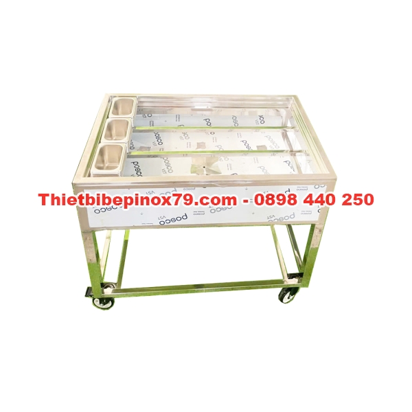 THÙNG ĐÁ INOX GIỮ LẠNH TOPPING TRONG THỜI GIAN LÂU NHẤT