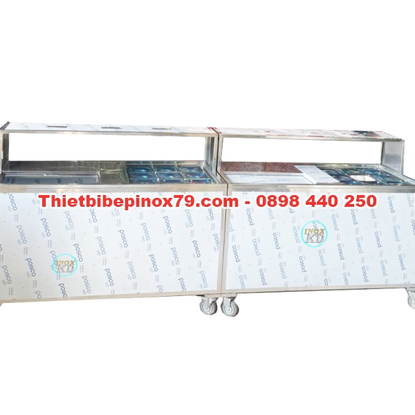 THÙNG ĐÁ INOX CHUỖI  HỒNG TRÀ NGÔ GIA