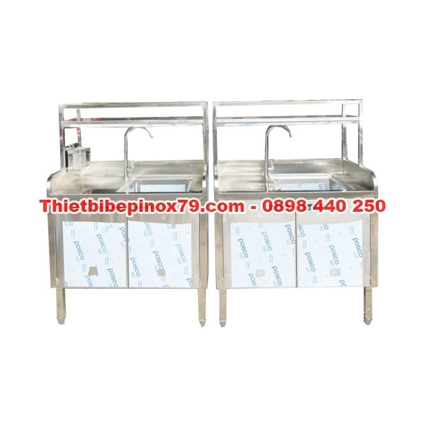 Chậu Rửa Tay Inox 304 Có Chân Kèm Kệ Kỳ Dương