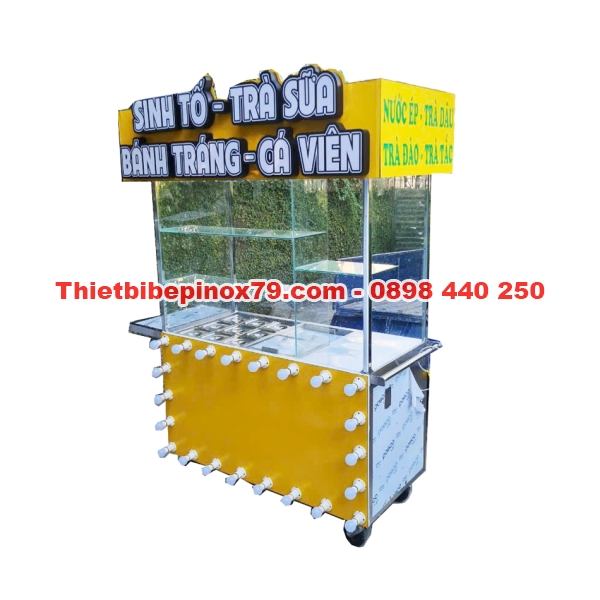 XE TRÀ SỮA NHỎ GỌN CÓ THÙNG ĐÁ ÂM
