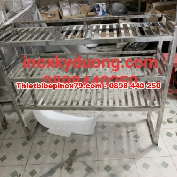 KỆ SONG INOX 3 TẦNG HÌNH CHỮ NHẬT