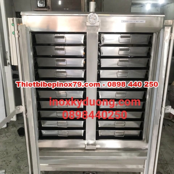 TỦ HẤP CƠM CÔNG NGHIỆP DÙNG GAS ĐIỆN