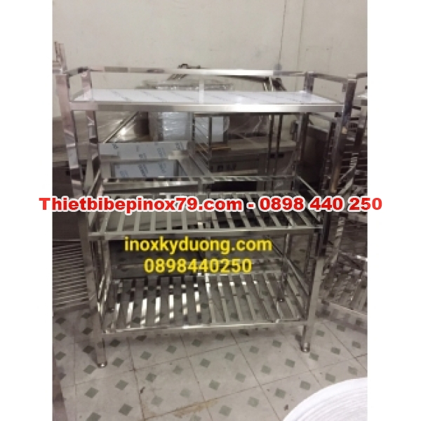 KỆ INOX 3 TẦNG