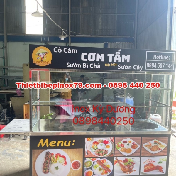 XE CƠM TẤM INOX 304