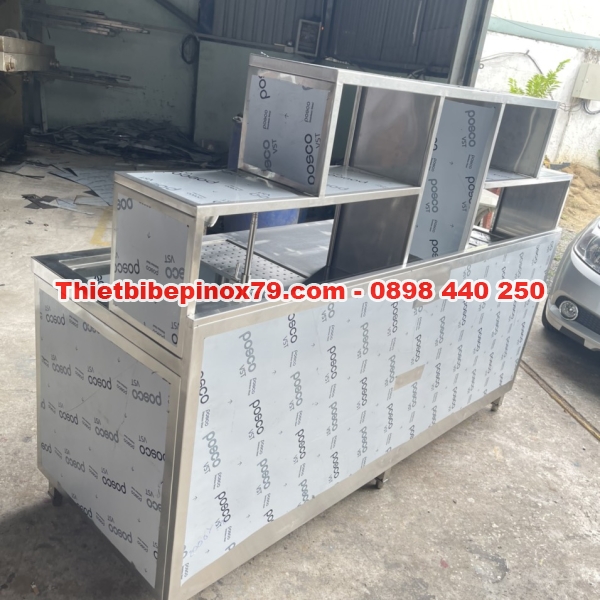 QUẦY INOX PHA CHẾ TRÀ SỮA