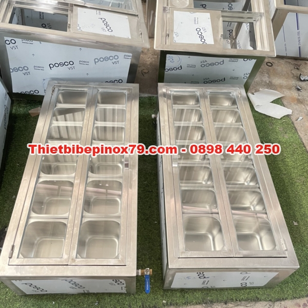 THÙNG ĐÁ INOX 304 GIỮ LẠNH CÁC LOẠI TOPPING