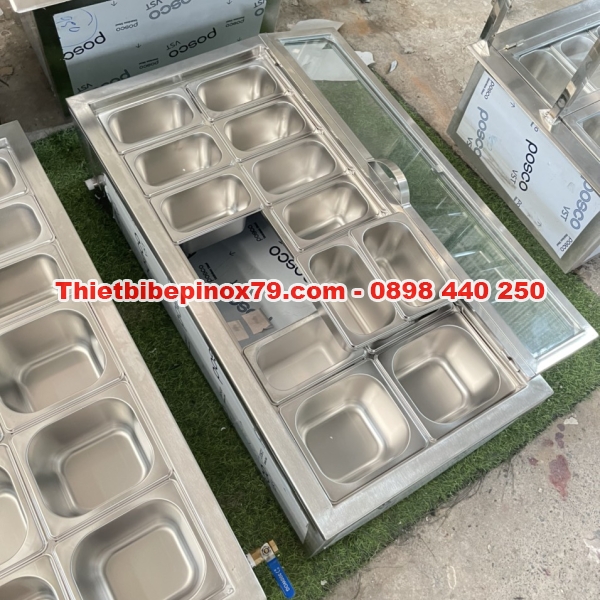 THÙNG ĐÁ INOX 304 GIỮ LẠNH CÁC LOẠI TOPPING