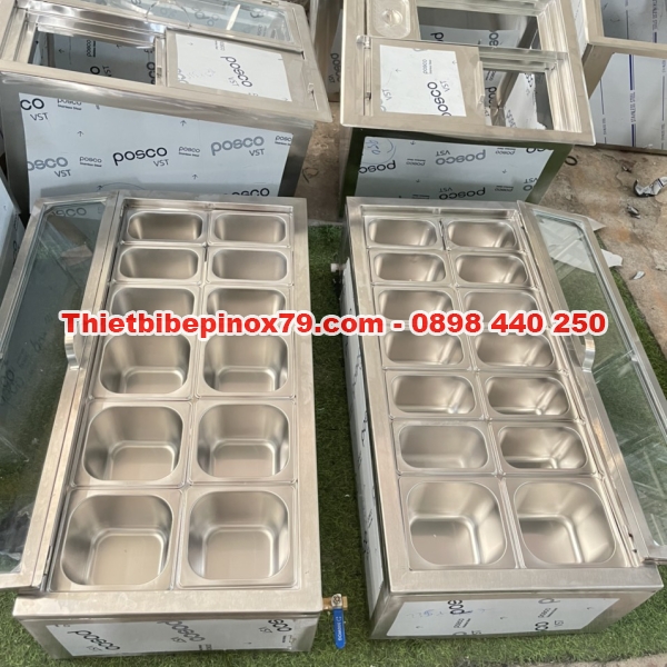 THÙNG ĐÁ INOX 304 GIỮ LẠNH CÁC LOẠI TOPPING